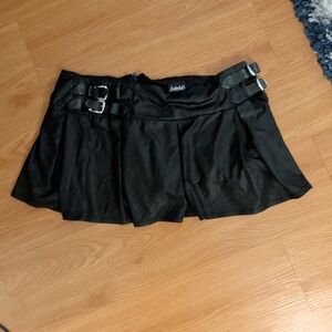 Frederick's Of Hollywood Vintage Goth Black Sexy Skirt